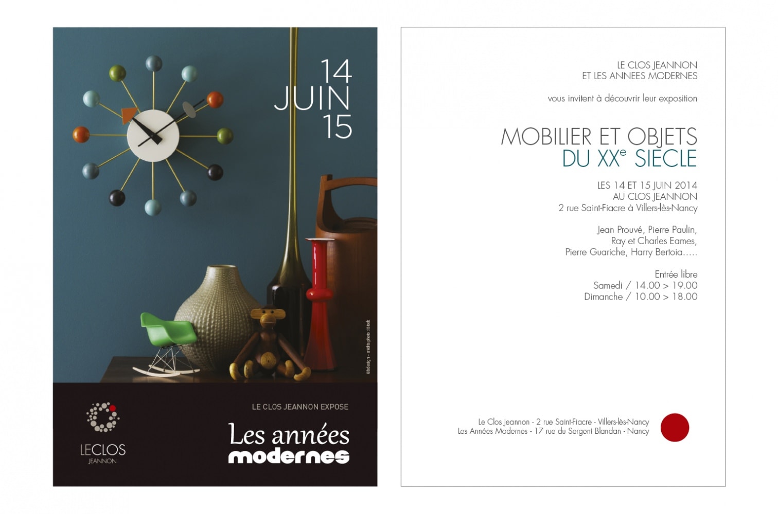 Invitation événement Les Années Modernes