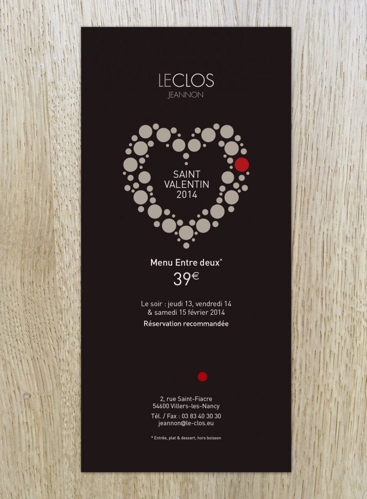 Flyer pour la Saint-Valentin