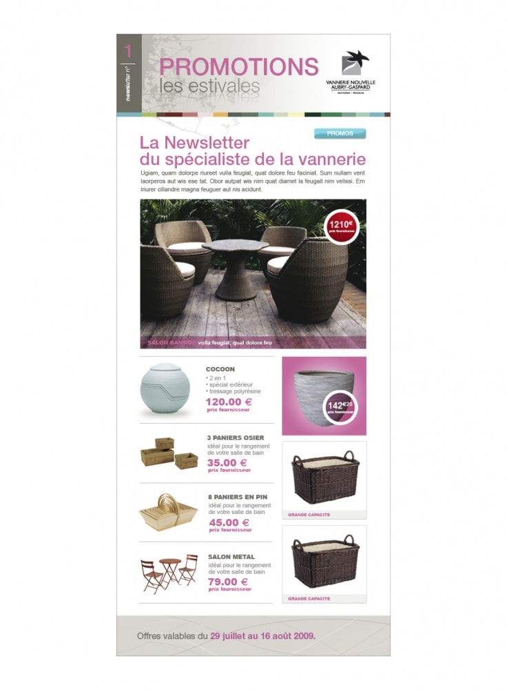 Newsletter produits